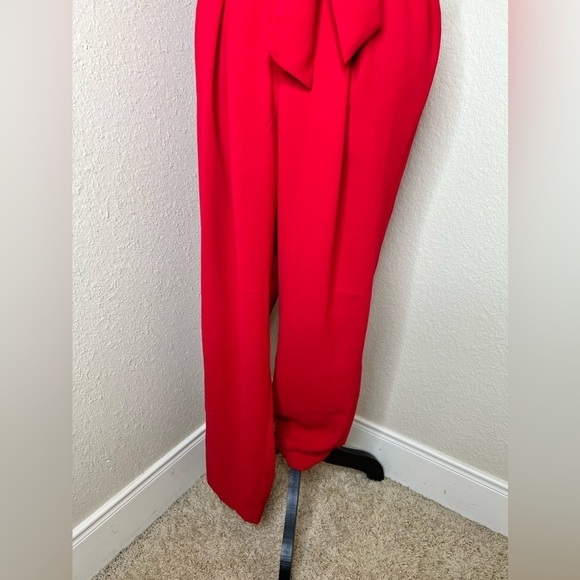 Lane Bryant Belted Slim Leg Red Ankle Pants Size 16 - Picture 5 of 14
